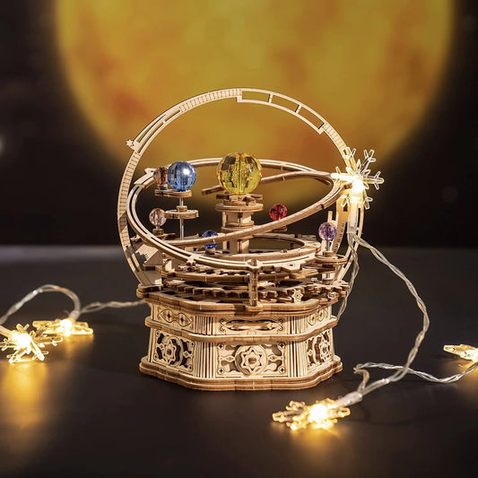 Robotime Rokr 84pcs Rotatable DIY 3D Starry Night Wooden Model Building Kit