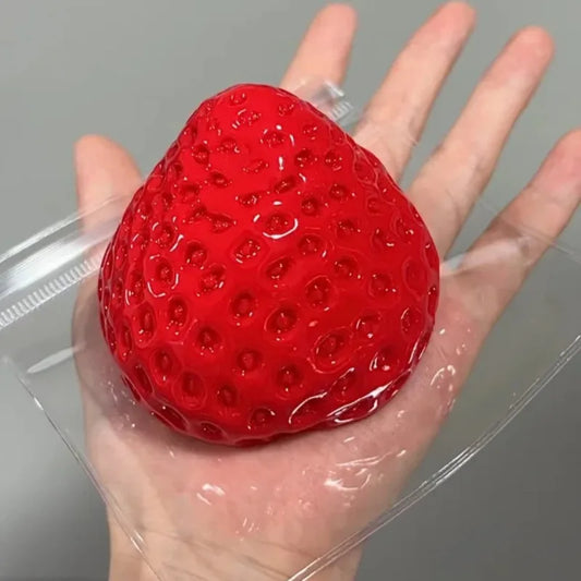 Strawberry Squeeze Toy Silicone Fidget Stress