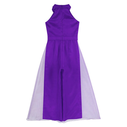 Girls Halter Neck Sleeveless Wide Leg Jumpsuit (6-14 YRS)
