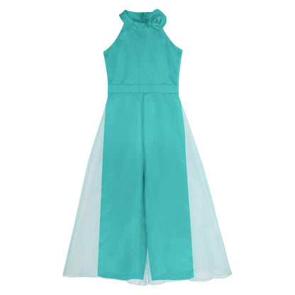Girls Halter Neck Sleeveless Wide Leg Jumpsuit (6-14 YRS)