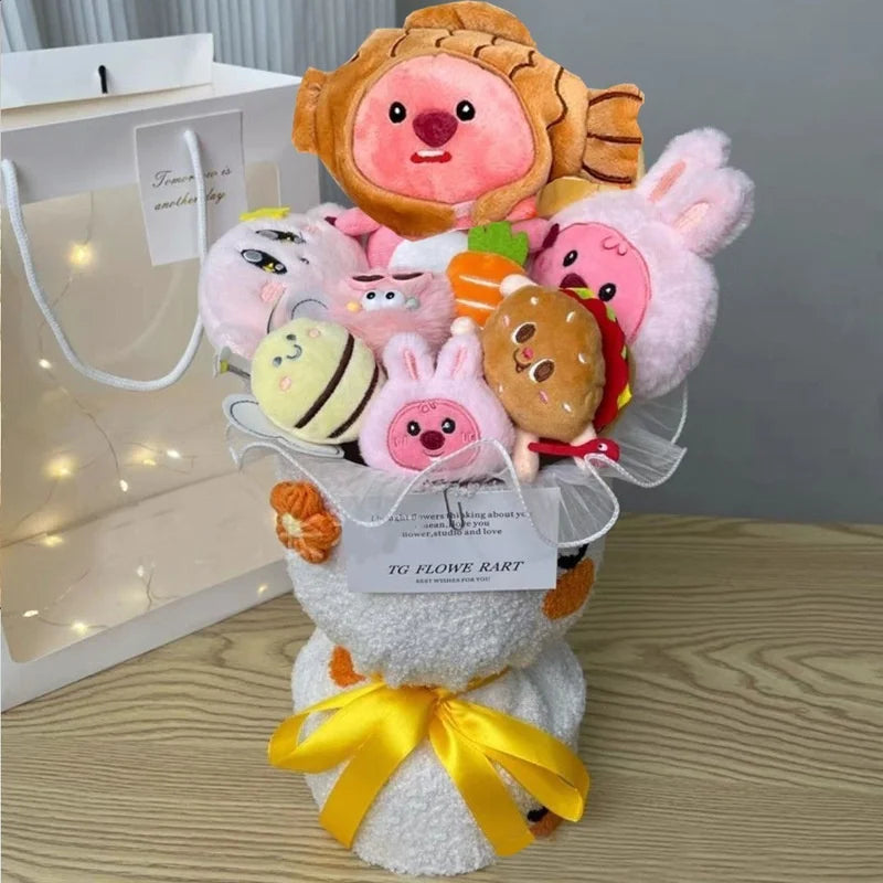 Sanrio Plush Flower Bouquet | Cute Cartoon Plush Dolls • Everlasting Plush Flowers