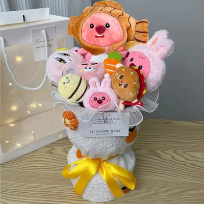 Sanrio Plush Flower Bouquet | Cute Cartoon Plush Dolls • Everlasting Plush Flowers