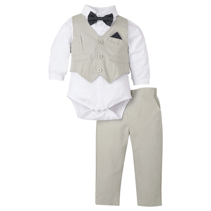 Baby Boys Formal Suit Set (Age Newborn-24M) White