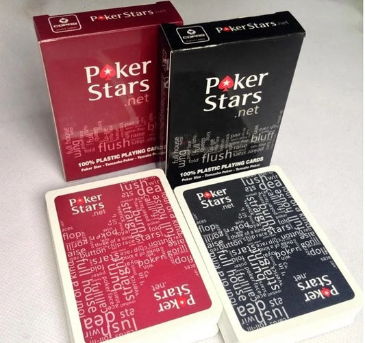 Red/Black Texas Holdem Plastic Playing Card m