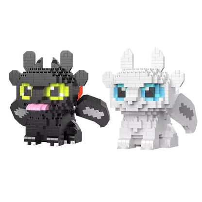 Mini Black Toothless Night Rage Dragon Mecha | LEGO‑Compatible Building Blocks