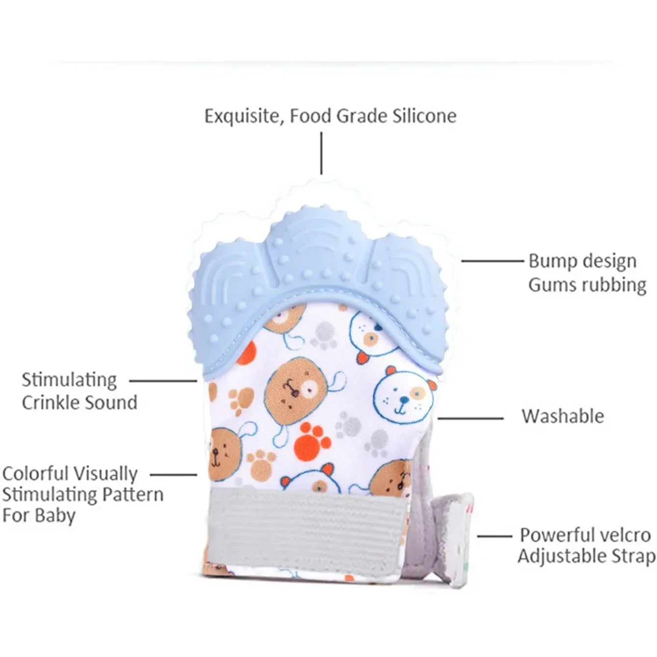 Baby Teething Silicone Mittens