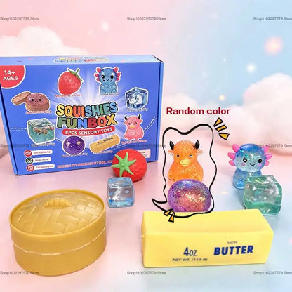 Squishy Fun Blind Box – 8pcs 
Slow‑Rising Stress Relief Sensory Set