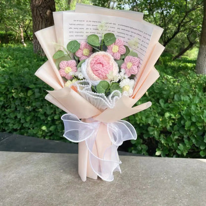 Plush Crochet Gift Flower Bouquet Tulip 4