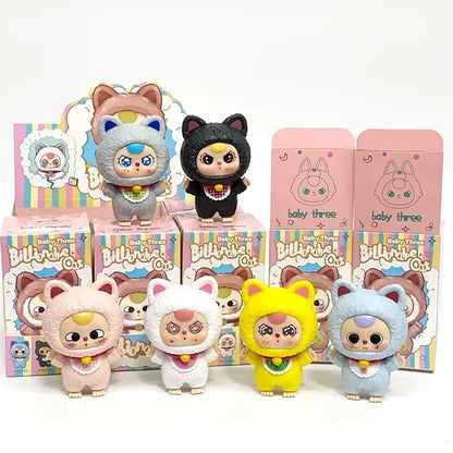 Baby Three Billionaire Lucky Cat Series – Blind Box | Cute Fortune Cat Collectible Figures