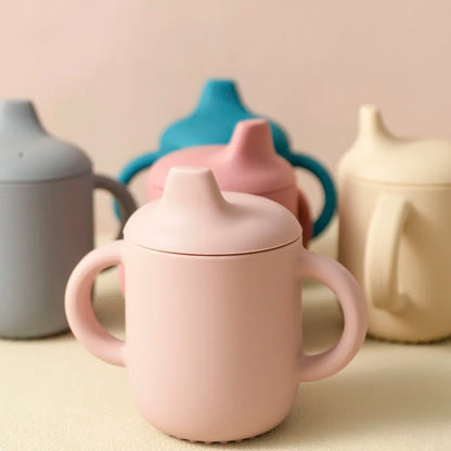 Baby Feeding Silicone Drinking Sippy Cups