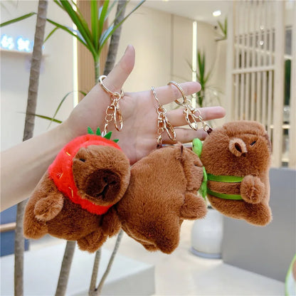 Plush Capybara Stuffed Keychain Toy - 12-15cm