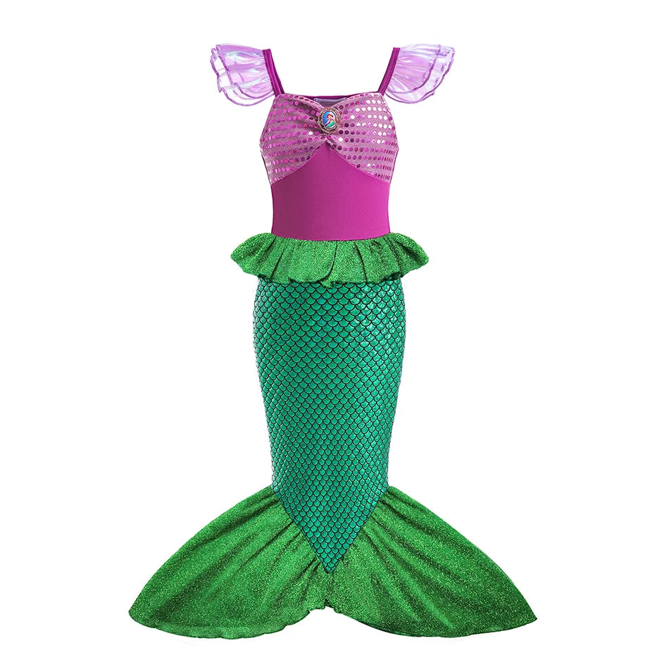 Girls Ariel Princess Dress Up Costume (Age 3-10YRS) Dress