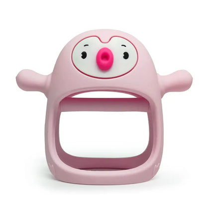 Smily Mia Penguin Silicone Teether Pink