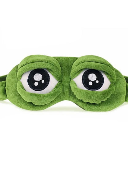 Plush Sad Frog Sleep Mask