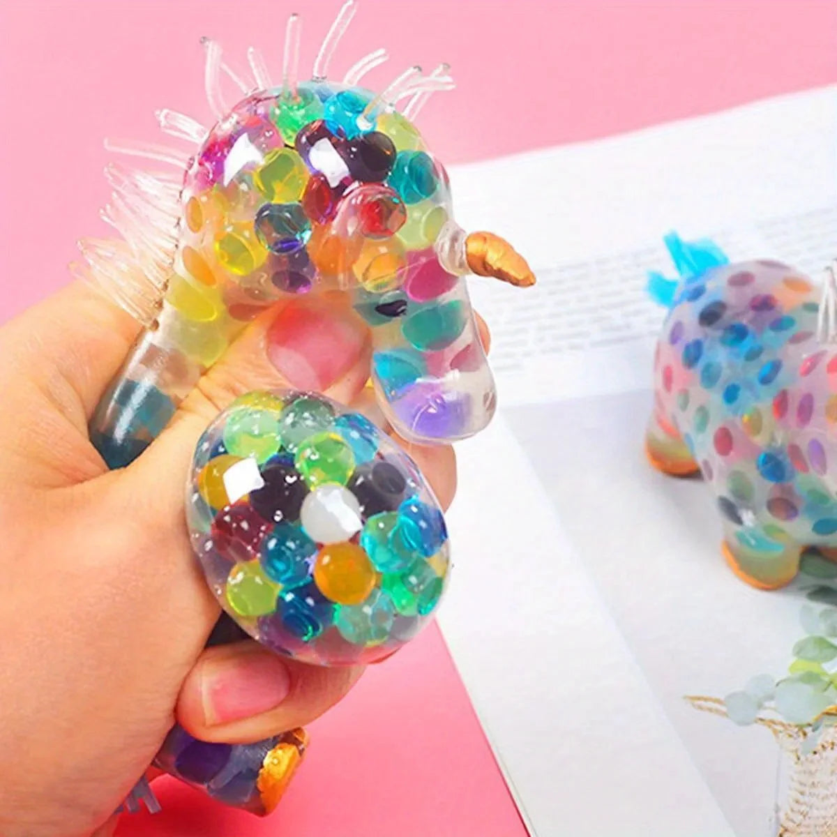 Unicorn Stress Balls Fidget Ball Toy Colorful Gel Water