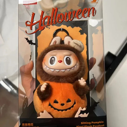 Labubu Happy Halloween Party Series-Sitting Pumpkin Vinyl Plush Pendant