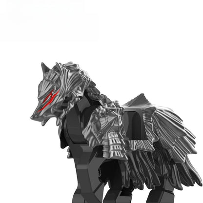 Building Blocks Wolf Cavalry Assembled Toy