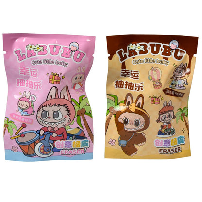 Blind Box Figures - Labubu & Pokémon Erasers- 32 Pack