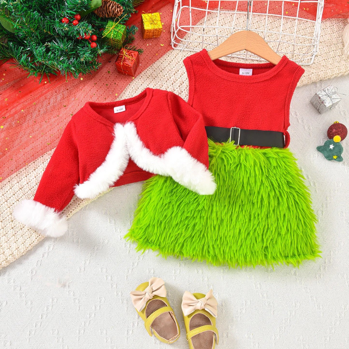 Baby/Toddler Girls Christmas Dress & Jacket Outfit (Age 9M-4YRS)