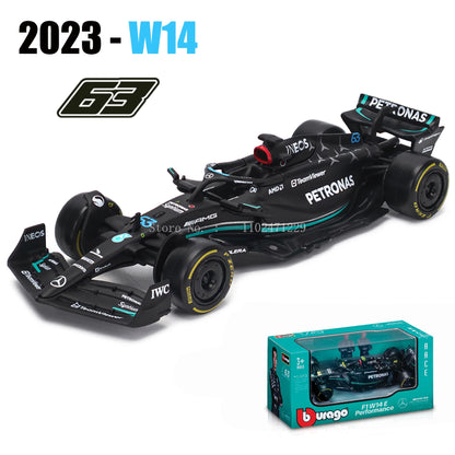 Bburago 1:43 P2 British GP Mclaren F1 MCL60 2023 #4 Lando Norris #81 Oscar Piastri Alloy Car Die Cast Model Toy Collectible 2023 W14-63