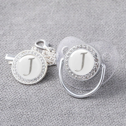 Baby Personalized Rhinestone Pacifier Luxury Clips