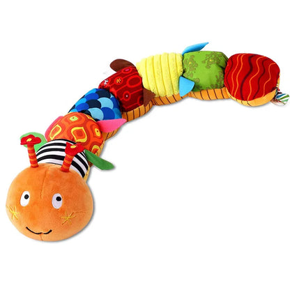Baby Rattle Musical Caterpillar Worm Soft Plush Toy - 60CM Orange 1012