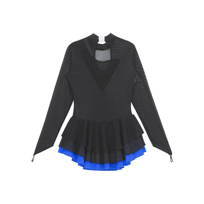 Girls Rhinestone Figure Skating Leotard Dress (Age 6-16 YRS)