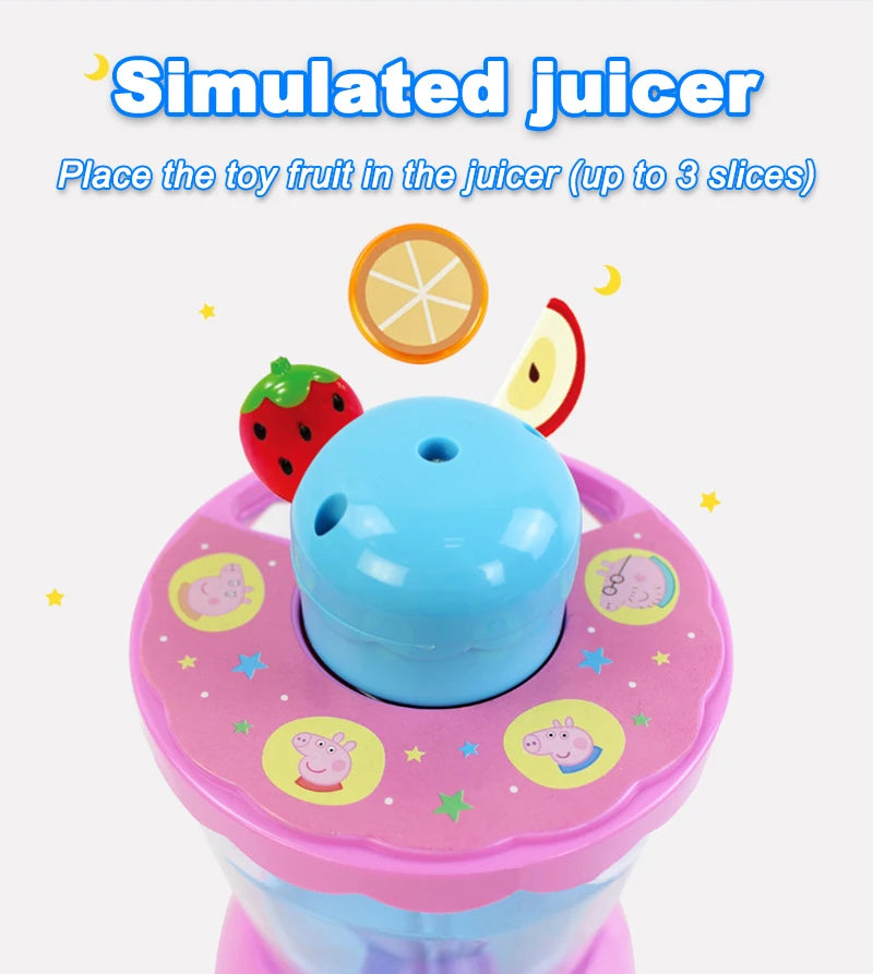 Peppa Pig – Simulated Juicer Pretend Play Blender Toy with Fruit Pieces | Kids Roleplay Kitchen Set