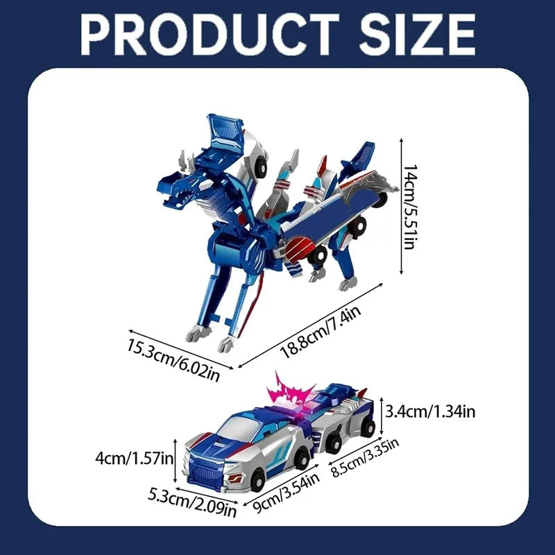 Unicorn Transformer Magic Car Toy – 2-in-1 Magnetic Collision Vehicle | DIY Transforming Robot