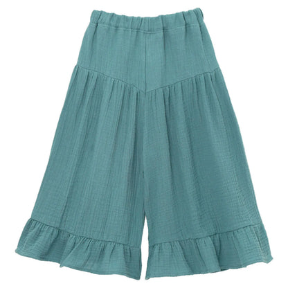 Girls Wide Leg Ruffled Trousers (Age 6M-8YRS)