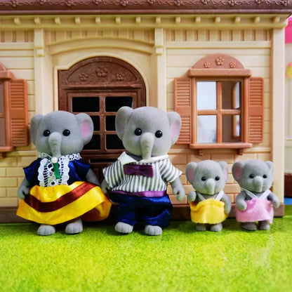 Bunny Families Forest Animal 1:12 Scale Dollhouse Miniatures