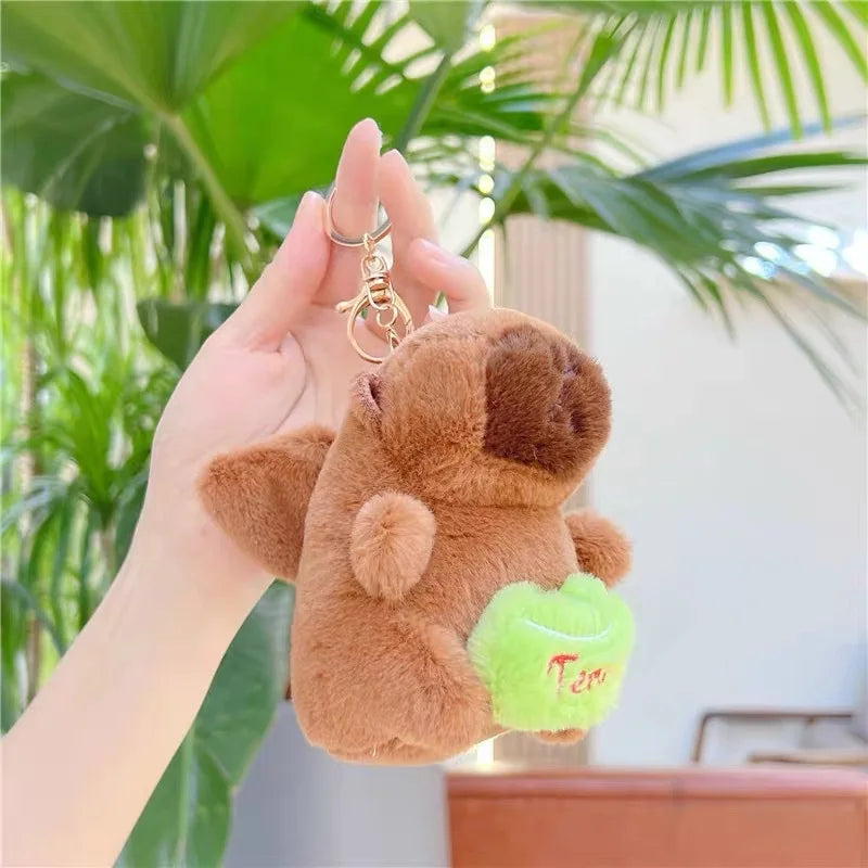 Plush Capybara Stuffed Keychain Toy - 12-15cm