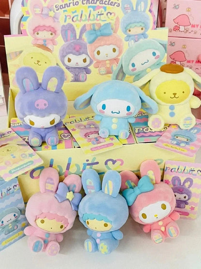Sanrio Characters Fluffy Rabbit Blind Box Series Figure Model