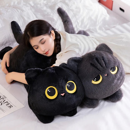 Plush Black Cat Pillow Stuffed Toy 50-90cm