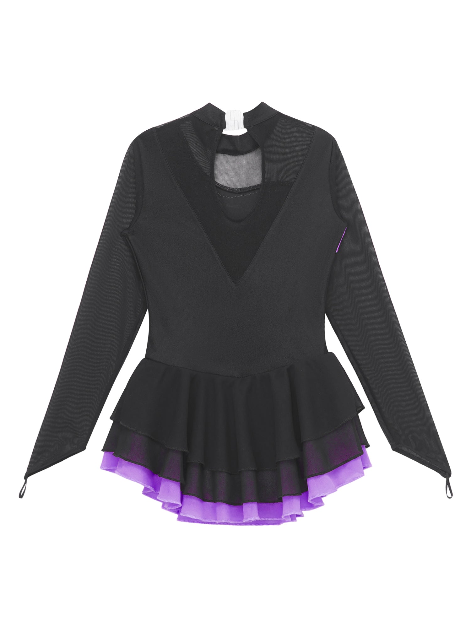Girls Rhinestone Figure Skating Leotard Dress (Age 6-16 YRS)