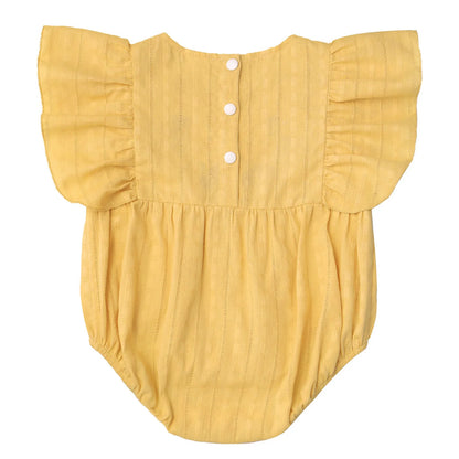 Baby Girls Mexican Embroidered Ruffled Sleeves Romper (Age Newborn-24M)