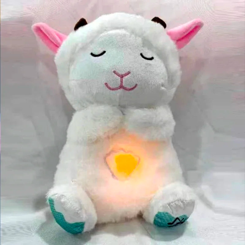 Baby Plush Breathing Bear Soothing Sleep Playmate Otter Toy Light Grey
