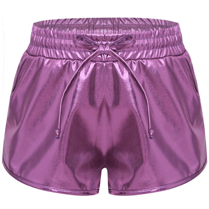 Girls Metallic Drawstring Shorts (Age 3-12 YRS) Pink