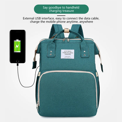 Multi-Functional Baby Diaper Bag Travel Crib
