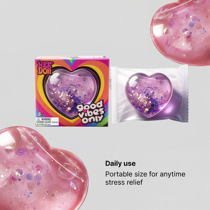 NeeDoh Good Vibes Only Heart – Super Solid Squish Sensory Stress Relief Toy