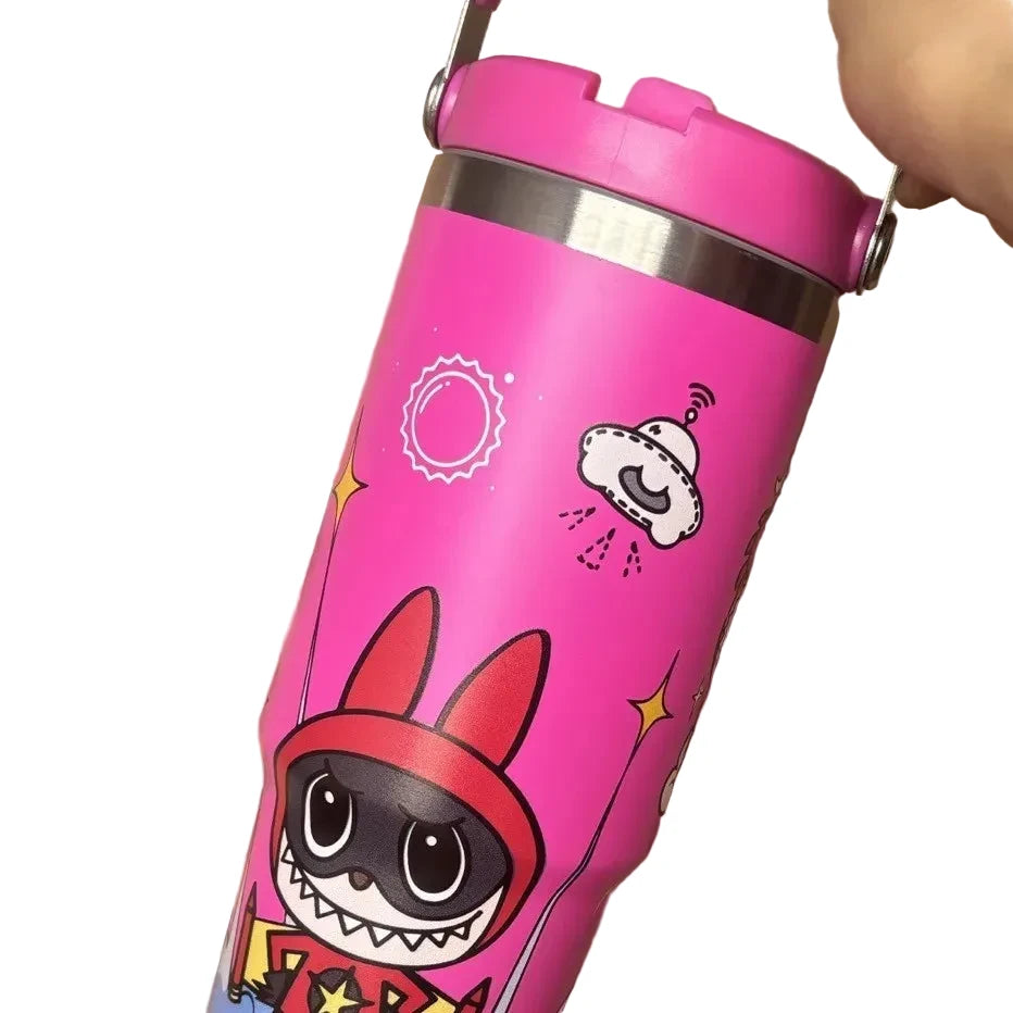 Labubu Ice King Cup – 30oz Stainless Steel Insulated Cup Hot Pink