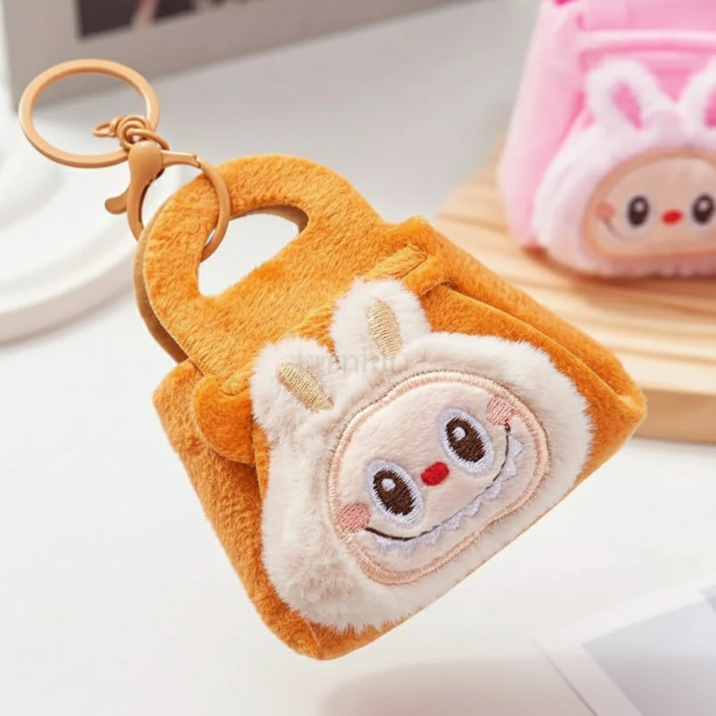 Labubu The Monsters – Keychain Coin Purse | Plush Storage Bag & Backpack Hanging Decoration