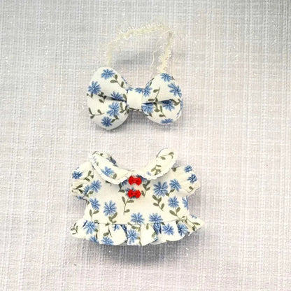 Luxury Clothes Set for 17cm Labubu Doll | Bow Headband & Accessory Outfit