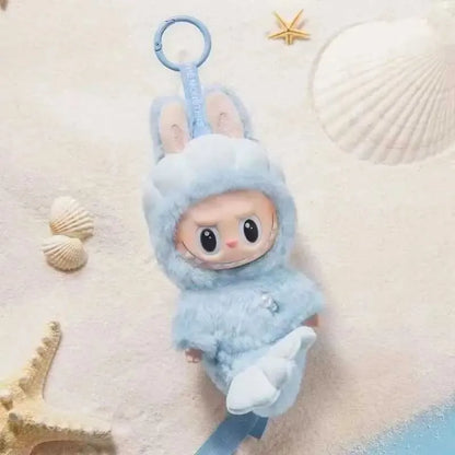 Labubu Blue Hide and Seek in Singapore Series – Vinyl Plush Doll Pendant