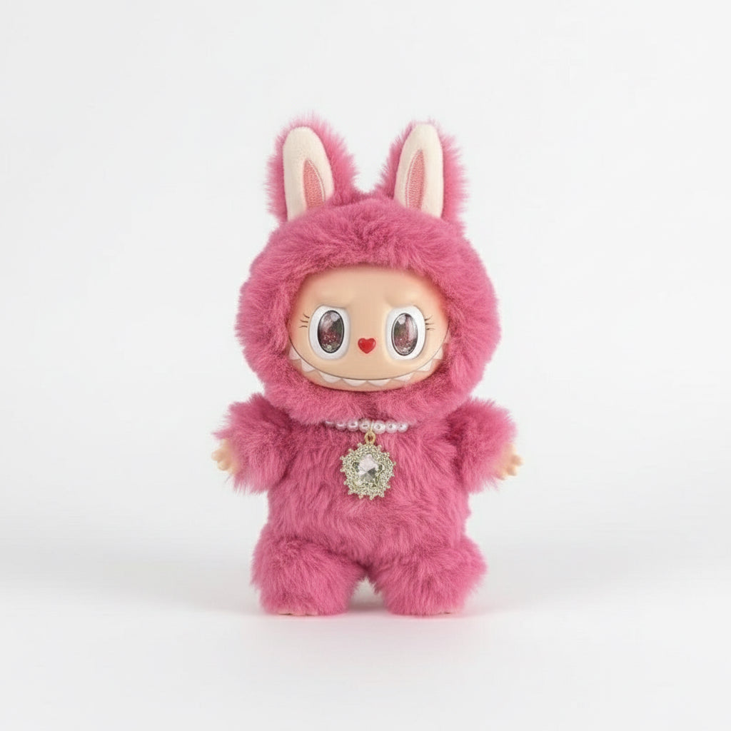Labubu Mokoko Strawberry Shortcake Series – Velvet Blind Box Plush Toy | Pink Sweetheart Edition