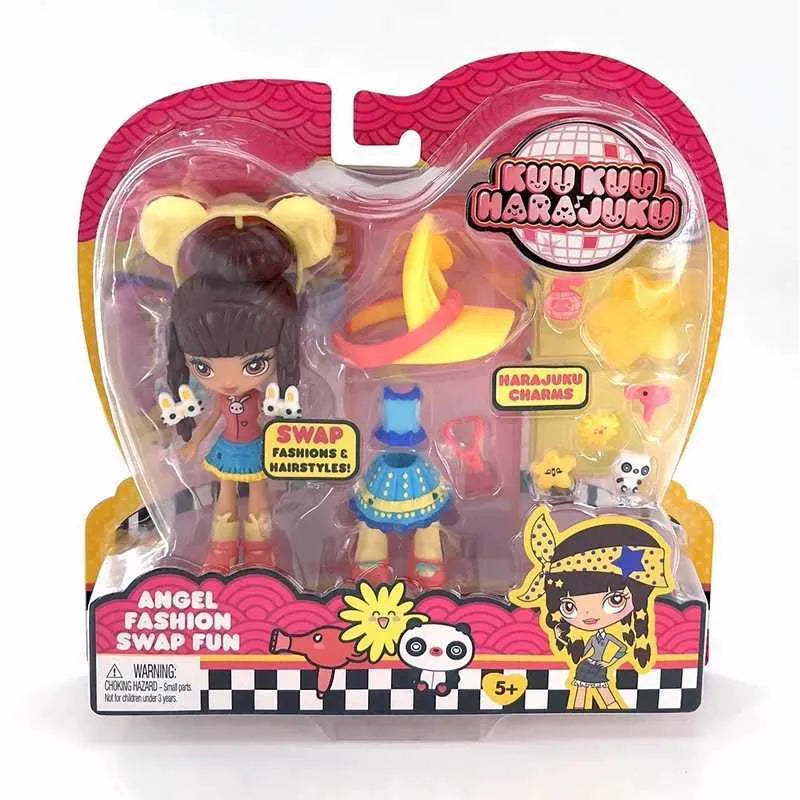 Cool Girl Group Q‑Doll Dressing Set | Music • Angel • G | Fashion Swap Fun Dress‑Up Dolls Orange