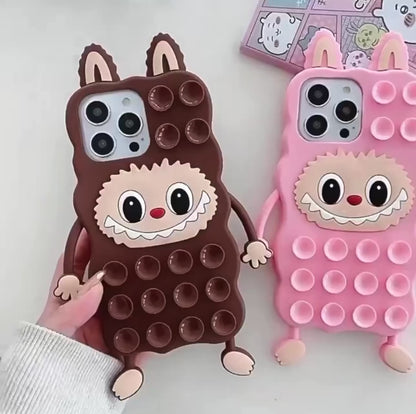 Labubu The Monsters – Phone Cover | Compatible with iPhone 13, 14, 15, 16 Max & Pro | Suction Cup Stress-Relief Design
