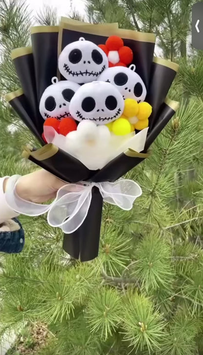Jack Skellington Plush Flower Gift Bouquet – 40cm | Nightmare Before Christmas Stuffed Toy Arrangement