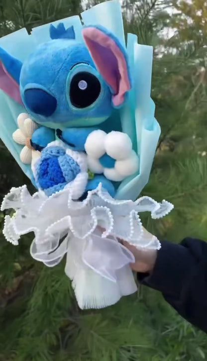 Plush Stitch Flower Bouquet | Cute Plush Gift Bouquet • Valentines Gift (35cm)
