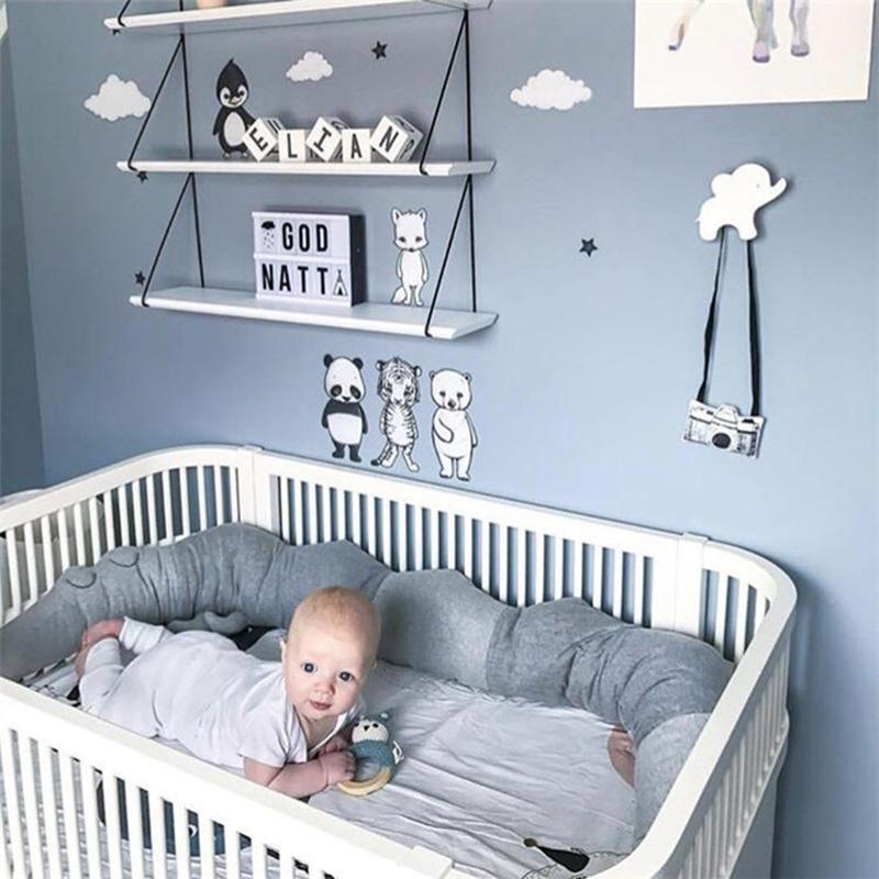Grey Crocodile Crib & Cot Bumper - 200cm